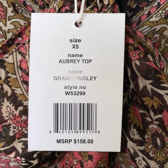 Walter Baker Aubrey Grand Paisley Top Boho Chic - Picture 4 of 12